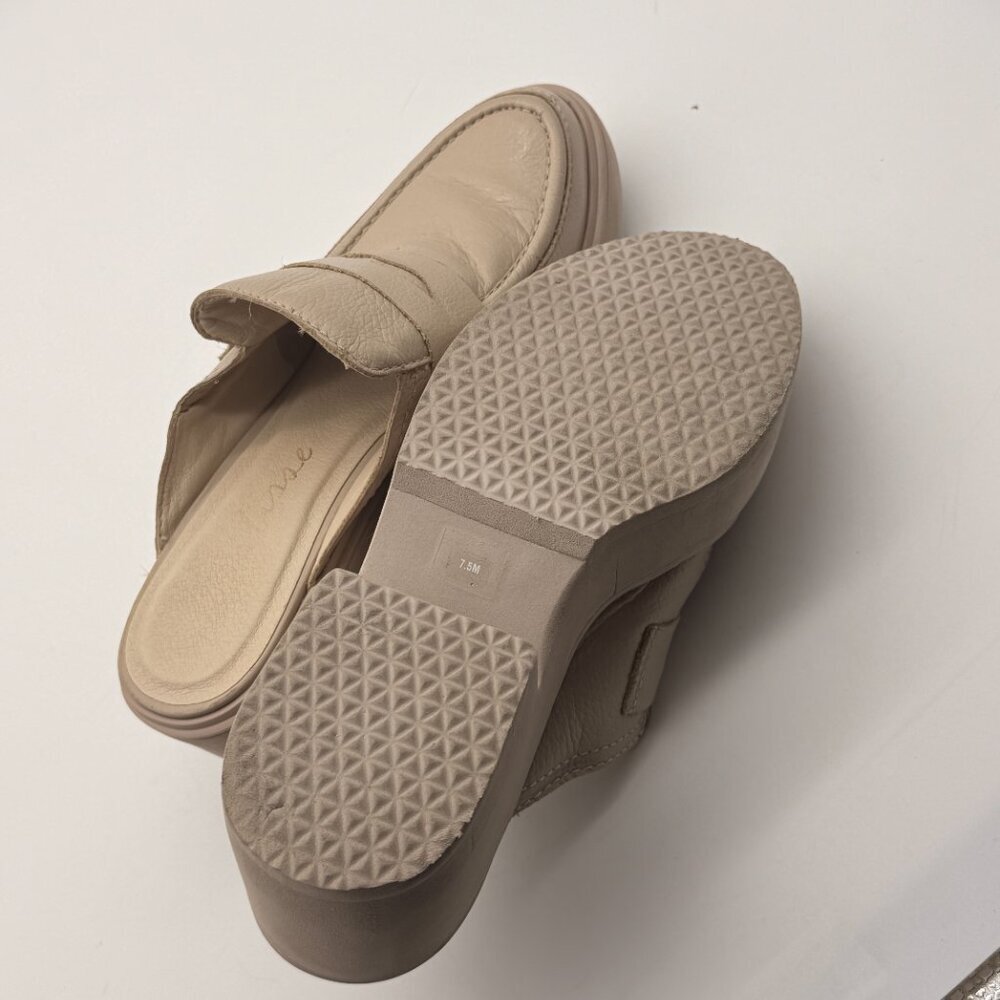 Matisse Kelly Platform Mule Loafer in Oat Leather sz 7.5 - Picture 10 of 12
